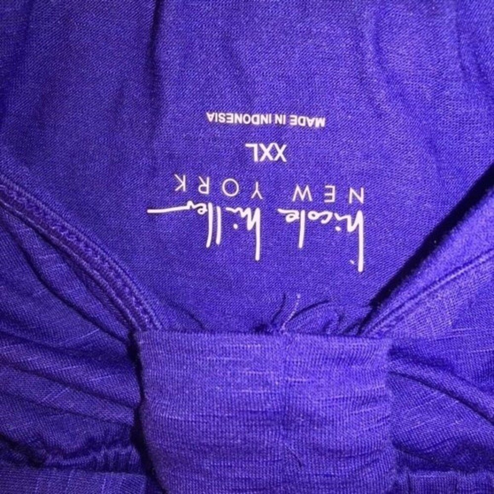 Nicole Miller Women Purple Casual Dress 2XL - Picture 7 of 9